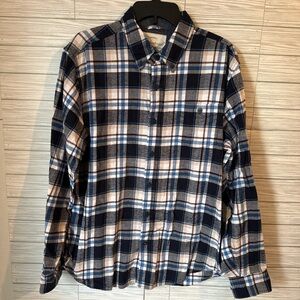 Weatherproof Ensign Blue Plaid Button Down Shirt